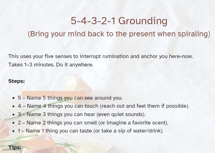 Grounding page